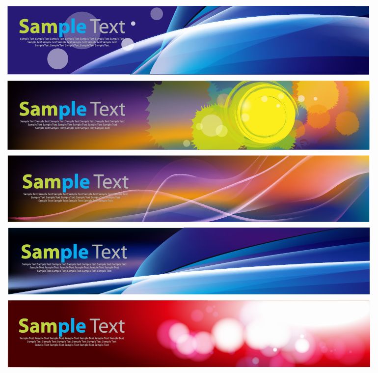 free vector Abstract Banner Set